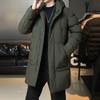 Мужские осенние и зимние хлопковые пальто средней длины, высококачественная зимняя одежда больших размеров, утепленные куртки для мужчин
