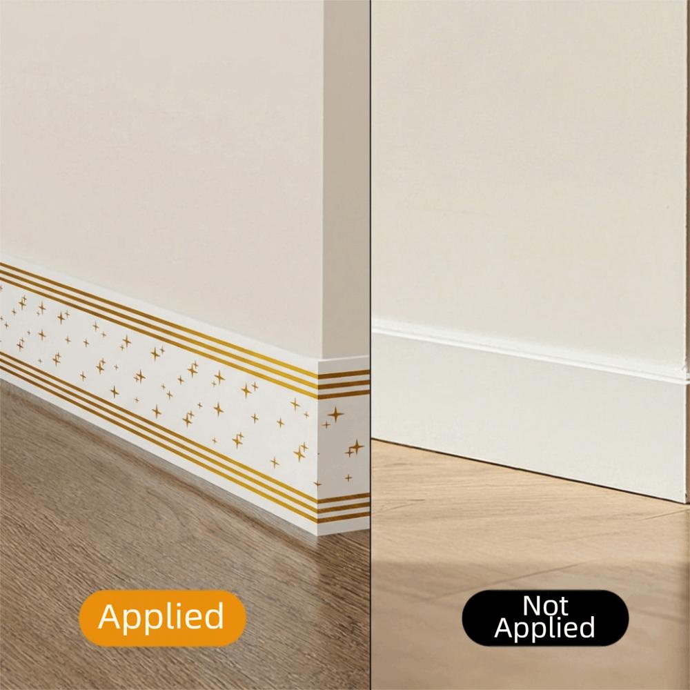 Сделай сам 5 метров Настенный плинтус Утолщенный Противоударная плинтусная линия Мягкая Самоклеящаяся Угловая линия Для дома