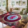 Aston Villa Football Design Crystal Velvet Rug Soft Decorative Mat for Bedroom Entrance
