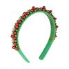 Christmas Headband Red Green Bell Decor Girls Headdress Holiday Season Party Hair Hoop Hair Accessory
