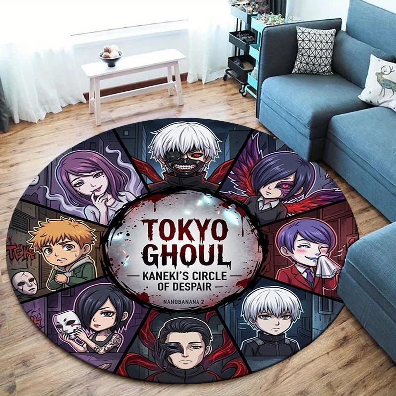Ковер Tokyo Ghoul Круглый Ковер Ковер Для Гостиной Спальни Дивана Игровой Комнаты Декор Нескользящий Коврик Для Пола