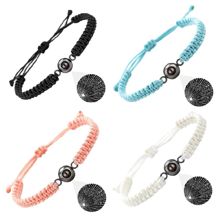 Универсальный матовый браслет из камня с надписью «Я люблю тебя» на 100 языках. Портативный, для выражения любви в особые дни.