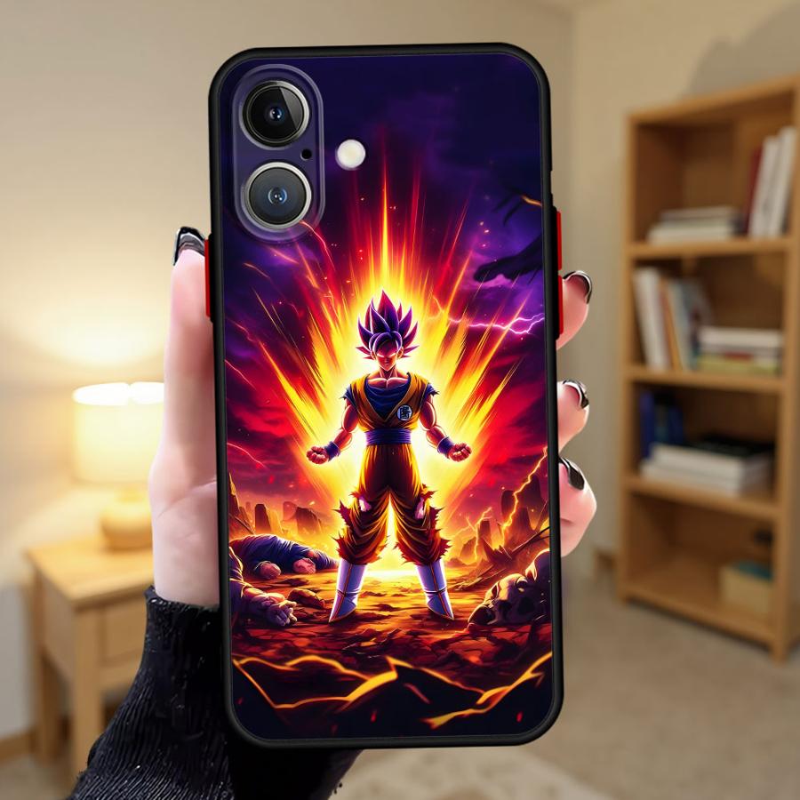 Чехол для телефона Dragon Ball Goku Anime Back для iPhone 16e 14 17 16 Pro Max 12 13 Mini 17 Air 15 Plus 11 XS