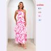 Women's Summer Style One-shoulder Halter Print Dress