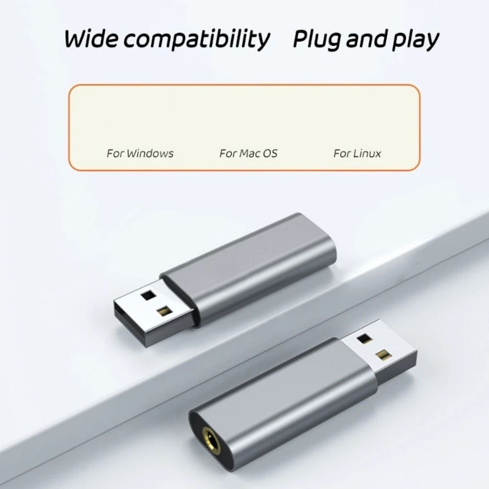 USB на 3,5 мм Адаптер для наушников 3,5 мм 2 в 1 Внешний стерео-звук Разъем для наушников Мини Аудио Проводная гарнитура Конвертер