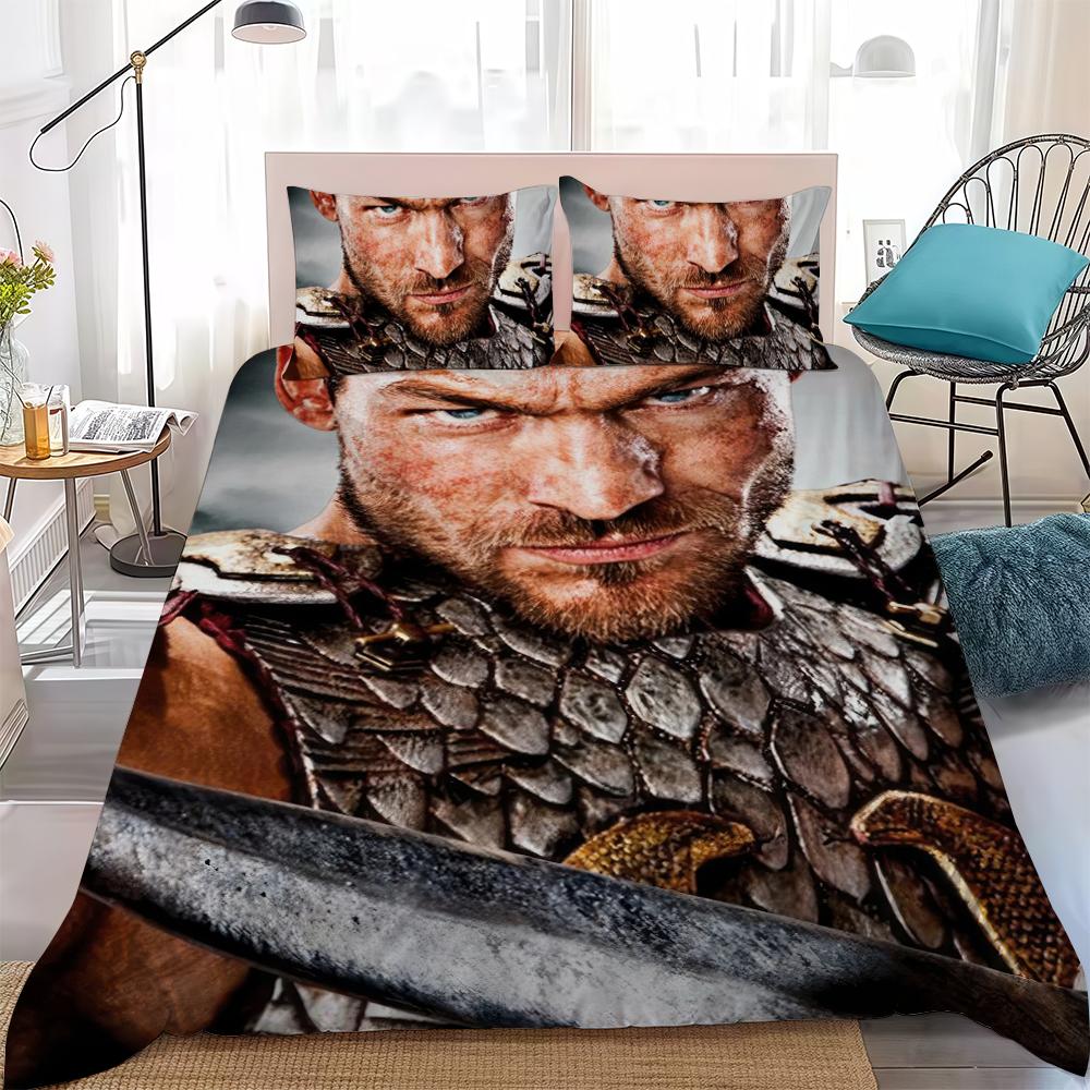 Набор пододеяльников Spartacus для телевизора, домашний стиль, постельное белье, мягкий стираемый хлопок, кровать, набор из 3 предметов, подарок для студенческого общежития