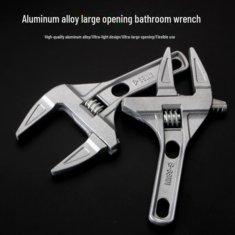 Large Opening Adjustable Bathroom Wrench for Faucets and Basins