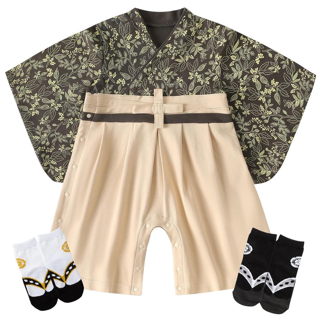 Hakama Baby Hakama Japanese Open Hakama Japanese Shrine 100 Days First Japanese Includes Baby Gift [Comfort U] Rompers, Clothes, Coveralls, Boys'
