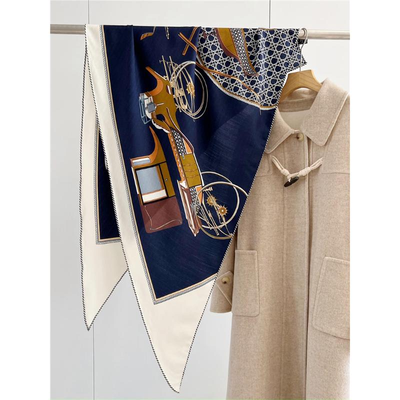 Роскошный шелковый шерстяной шарф Mulberry, треугольный шарф, офисный женский шарф-повязка для волос, женский шарф-шаль