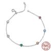 Оригинальный красочный летний серебряный браслет S925 Простой красочный летний браслет