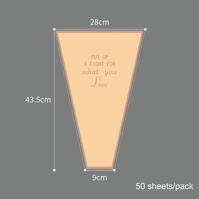 50 шт. упаковочная бумага для букета роз цветы прозрачный полиэтиленовый упаковочный материал для подарков на свадьбу флористические принадлежности