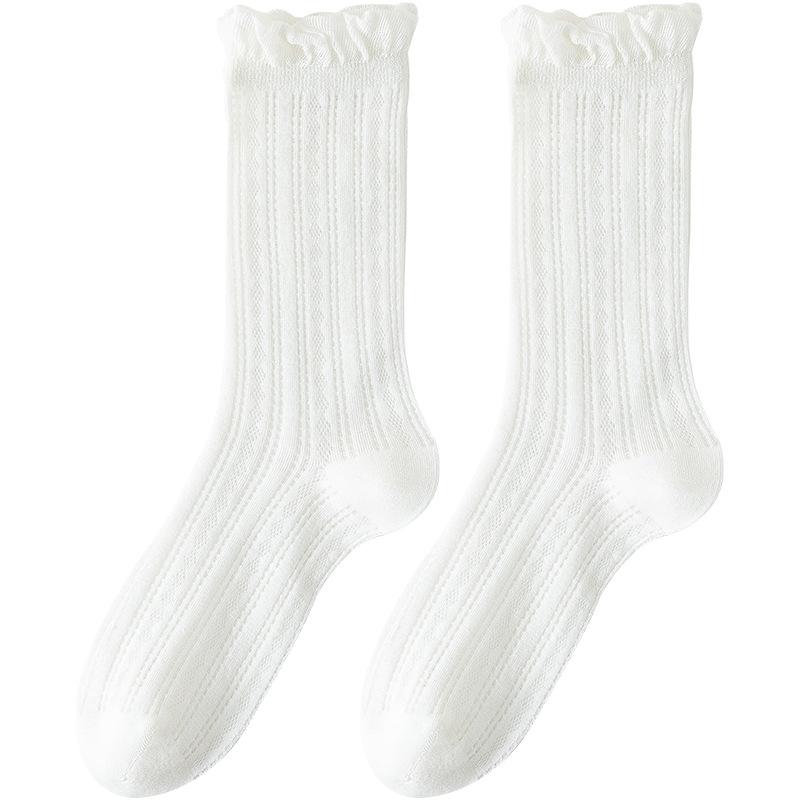 Women's Summer Thin Sweat Absorbing Breathable Mesh Pure Cotton Bottom Drum Pile Cotton Socks