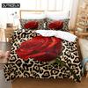 Комплект пододеяльников с красными розами, королевский размер, полный 3D комплект постельного белья, наволочка с цветами, стеганое белье, односпальная двуспальная кровать 220x240, 200x200