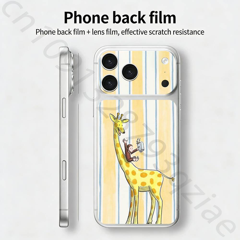Наклейка-скин Mokey C-Curious G-Georges TICKET для iPhone 17 Pro/Pro max Защитная пленка для задней панели, рамки, камеры