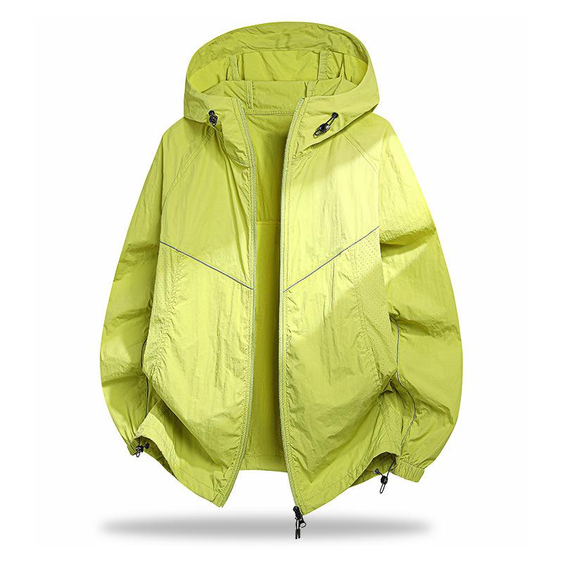 Sunscreen jacket men's 1011 summer sports style thin cool breathable hooded loose sunscreen clothes women