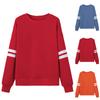 Женский модный пуловер с круглым вырезом и длинными рукавами, спортивный повседневный, с цветными блоками, свитер, толстовка, топ