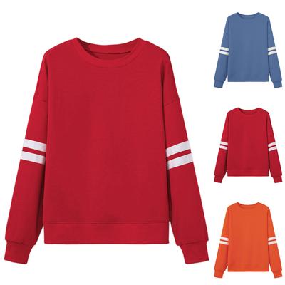Женский модный пуловер с круглым вырезом и длинными рукавами, спортивный повседневный, с цветными блоками, свитер, толстовка, топ