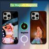 Чехол для телефона Singer K-Karol g Для iPhone 16,15,14,13,12,11,Plus,Pro,Max,Mini Магнитная беспроводная зарядка Magsafe