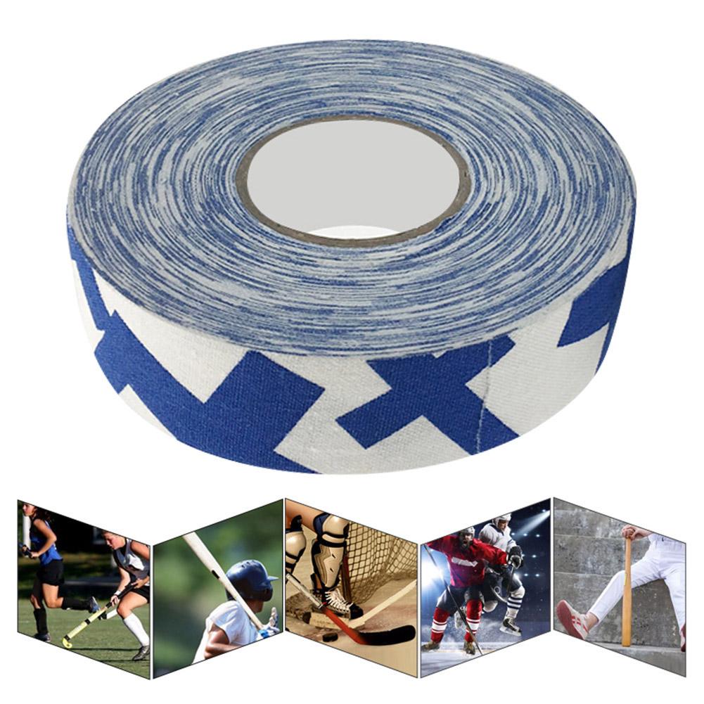 2.5cmx25m Hockey Protective Tape Sport Badminton Pole Pads Hockey Stick Tapes Blue Plus Sign