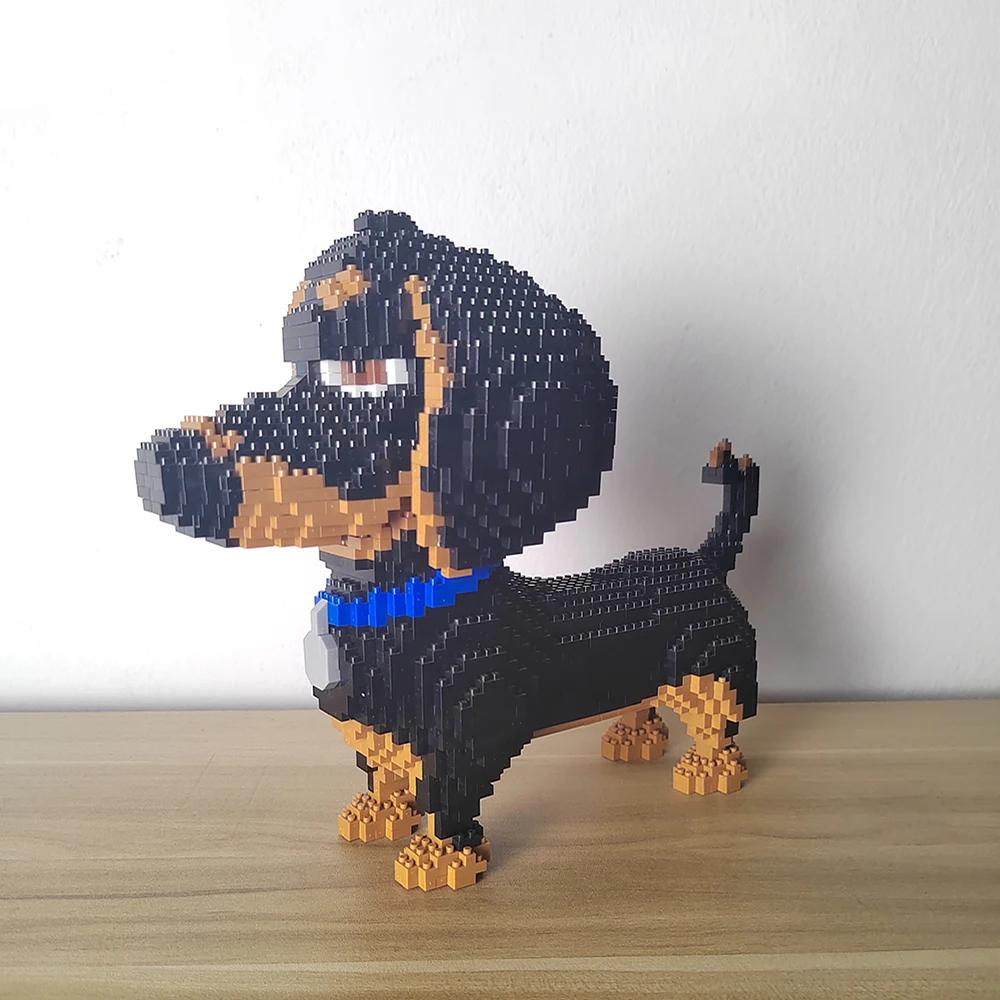 Далматин и Такса Набор 3D Микро Мини Строительные Блоки Игрушки - Изысканный для Любителей Домашних Животных, Домашний Декор и STEM Обучающая Игрушка