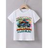 European sizes A Summer Short-Sleeve T-Shirt for Boys That Says 'Just a Boy Who Loves Monster Trucks.'