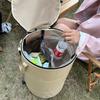 Home Camping Trash Can Pop-Up Circular Storage Pail Canvas Foldable Recycling Bin Outdoor Garbage Garden Yard Garbage Bag New