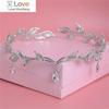 Wedding Hair Tiara Crystal Bridal Tiara Crown Silver Color Diadem Veil Tiaras Wedding Hair Accessories Headpieces Head Jewelry