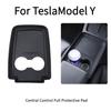 Для Tesla Model Y Силиконовый защитный коврик с полным покрытием центральной консоли, Силиконовый противоскользящий коврик с выдвижной центральной консолью