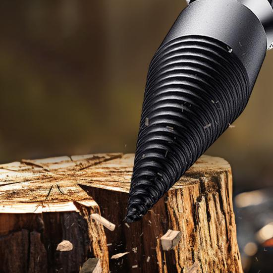 Набор сверл для дров Сверхпрочный колун для дров Съемные электросверла Винтовой конус Инструмент-насадка Инструмент для заготовки дров для колки дров