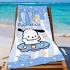 Семейное пляжное полотенце Sanrio 2D Одиночный принт Милый Домашний декор Наружный аксессуар Мягкий Функциональный Мультяшная тематика Привлекательный Прочный