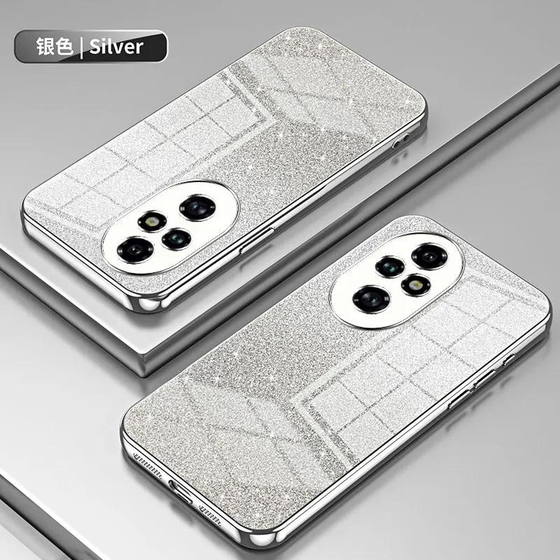 Модный чехол с блестками и гальваническим покрытием для Huawei Honor 200 Lite X8 X6 X6s X8a, противоударный блестящий чехол Honor200pro