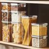 Пластиковые контейнеры для хранения продуктов с крышкой, банки для сыпучих круп, кухонные органайзеры, органайзер для кладовой, домашний набор