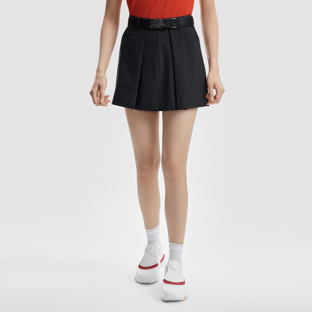 Fila Серия Гольф Простые Модные Спортивные Гольф Универсальные Удобные Плетеные Повседневные Шорты Женские шорты Глубокий Черный A11W625817FBK