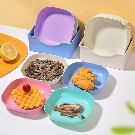 10шт. Тарелка для плевка костей с подставкой, пластиковый поднос для закусок и конфет