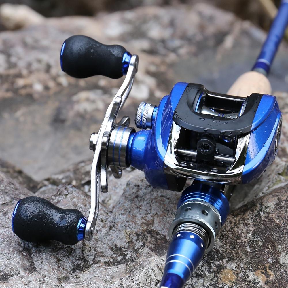 SOUGAYILANG Baitcasting Fishing Reels 17+1BB Metal Travel Fishing Reel Outdoor Fishing Reel Tackle
