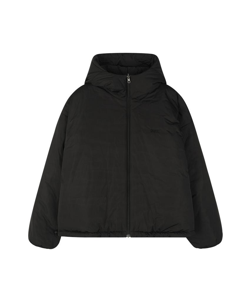 Sunday Fruit Market Cherry Reversible Puffer Black