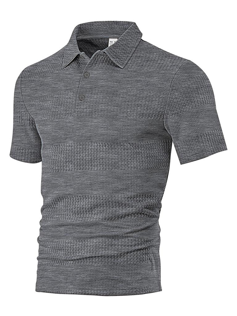 Fashion year European and American men's clothing new spot summer loose casual lapel jacquard short-sleeved polo shirt