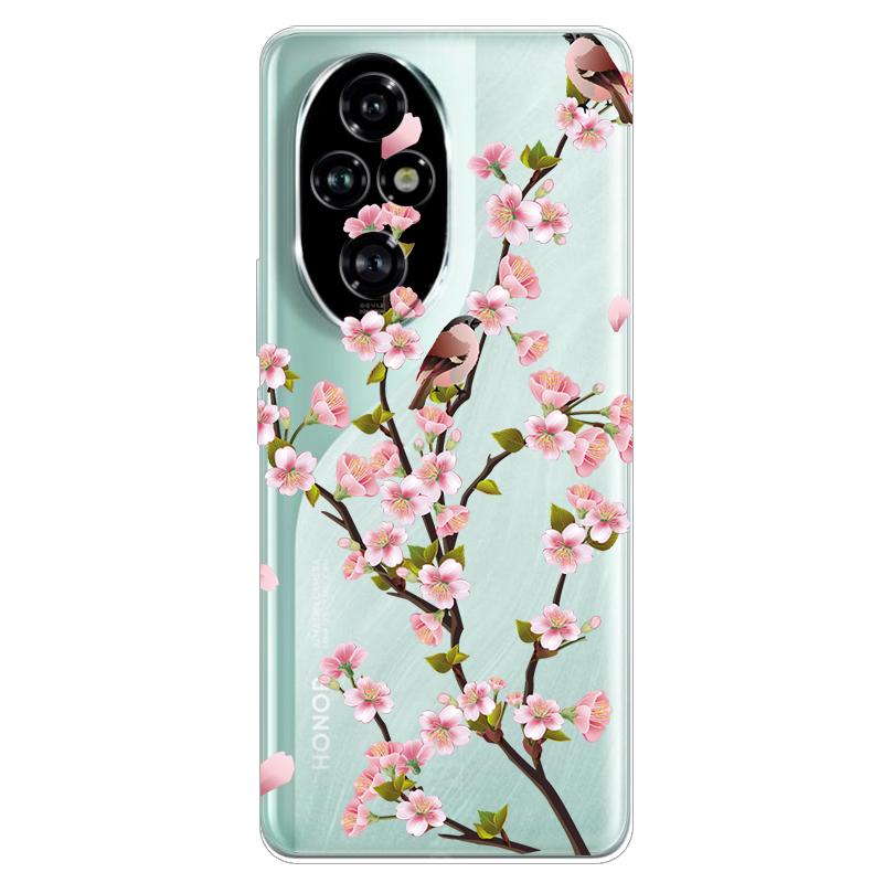 For Honor 200 Pro Case Honor 200 5G Flower Clear TPU Soft Silicone Transparent Back Case for Honor 200 5G Cover Coque Para Funda