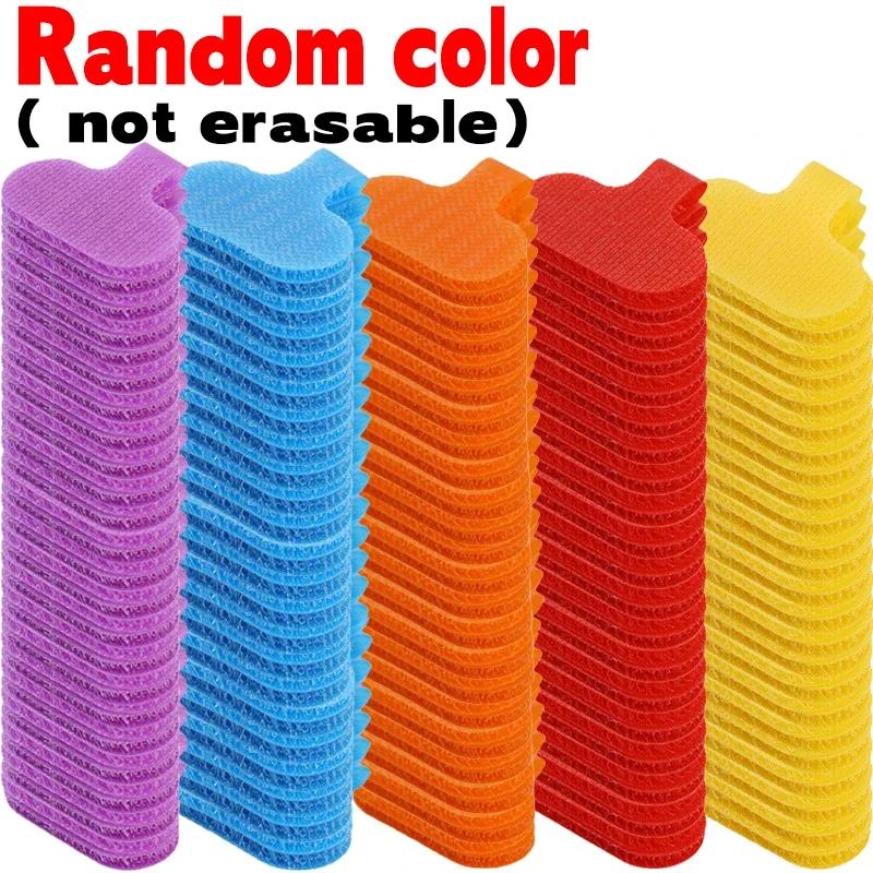 10/50 шт. цветные случайные кабельные этикетки кабельные стяжки многоразовые с надписями этикетки для проводов бирки для кабелей и проводов легкая идентификация