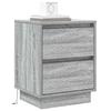 Nightstand 2 pcs Grey 39 x 34.5 x 50 cm Particleboard