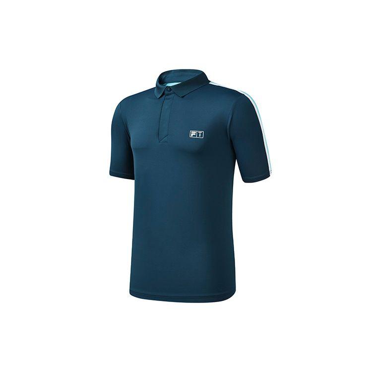 Fila Athletics SS22 Вязаное поло с логотипом для гольфа в стиле колор-блок, спортивное повседневное, с коротким рукавом, мужское поло A11M235143F-ZA