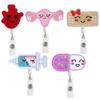 1PCS 360° Cute Retractable Nurse Badge Reel Clip Badge Holder Students Doctor ID Card Holder Kawaii Needle Organ Heart Pattern
