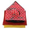 Waterproof Pet House for Dogs and Cats, Red Portable Brick Dog House Foldable and Removable Washable Pet Bed for Puppies All-Year Use