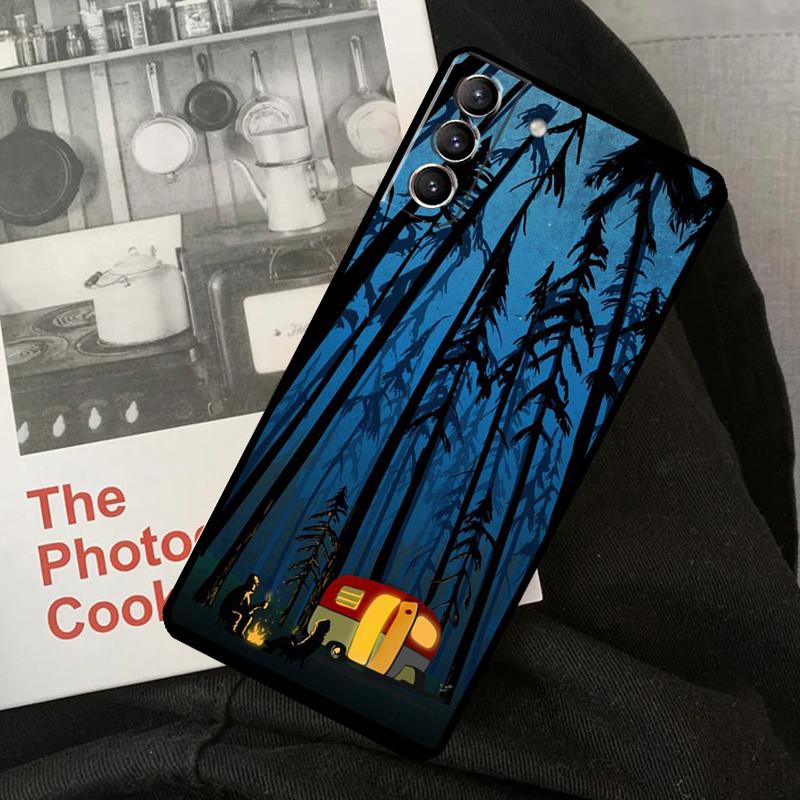 Nature Camping Art Phone Case For Samsung Galaxy S22 S23 S24 Ultra S20 S21 S24 FE S9 S10 Plus Note 10 20 Ultra