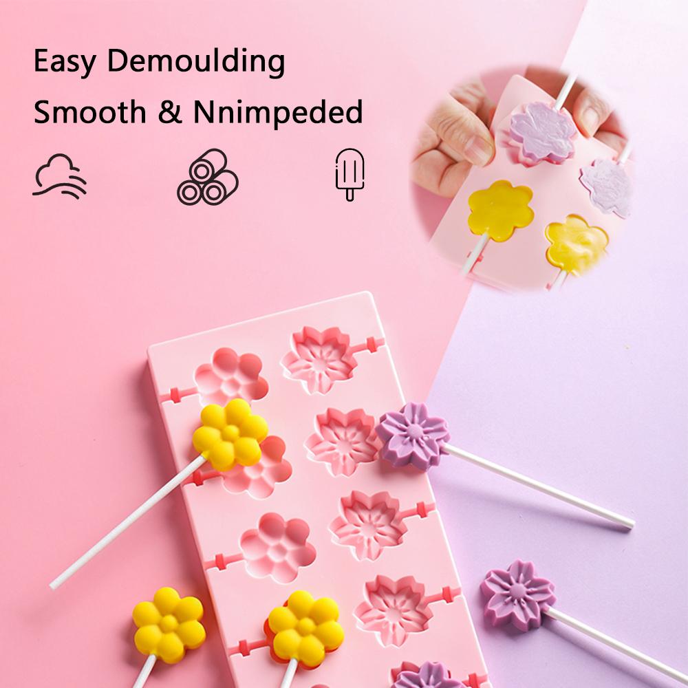 Biscuit Animals Shapes Mold Cake Baking Jelly and Candy Silicone Lollipop Molds Flower Shapes Mould