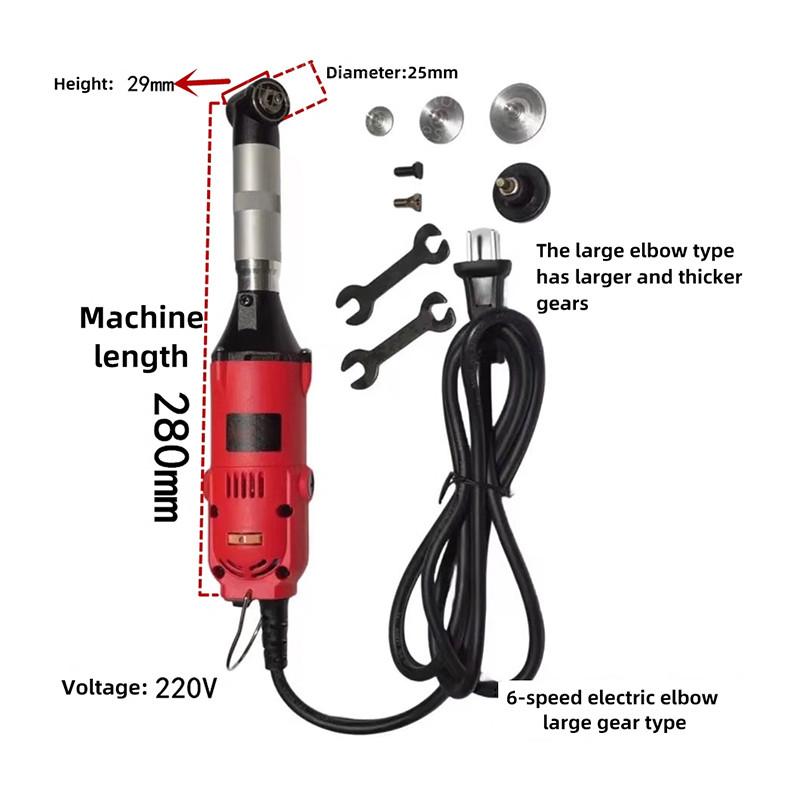 Многофункциональная микроугловая шлифмашина 200 Вт 90° Электрическая угловая шлифовальная машина Портативная угловая гравировально-полировальная машина