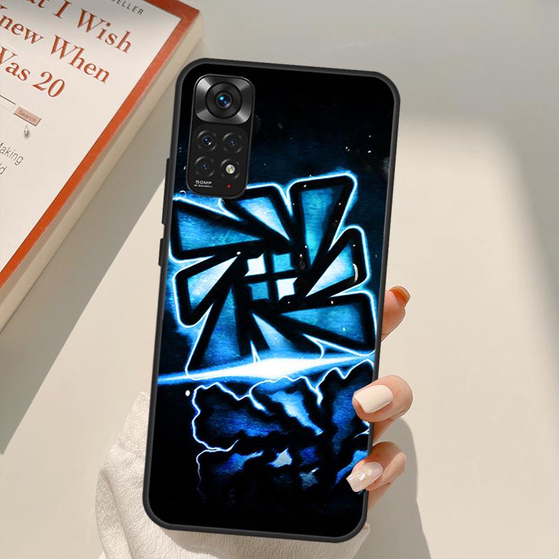 Чехол Geometry Dash для Xiaomi Redmi Note 11 10 Pro 8 9 9S 10S 11S 9A 9C 10A 10C K40 K50 Игровой чехол