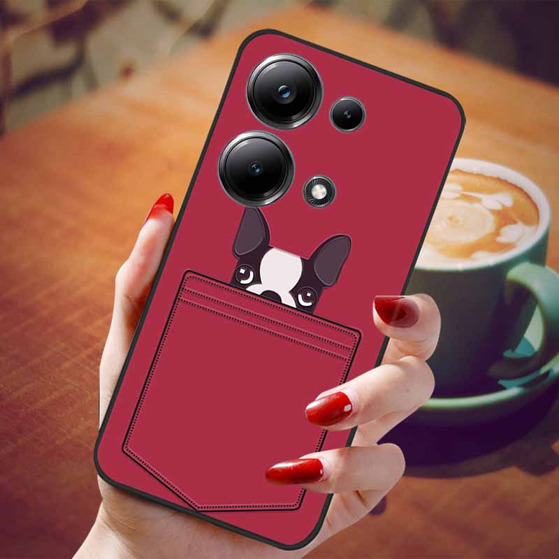 For Redmi Note 13 Pro 4G Case Flower 3D Relief Silicon Soft Phone Back Cover for Xiaomi Redmi Note13 Pro 4G Protection Shell TPU