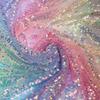 1Yard Colorful Rainbow Sequin Gradient Mesh Fabric Shiny Mermaid Dress DIY Sewing Fabric for Children's Clothing Fashion Elegant