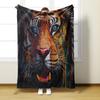 Tiger pattern Printed Blanket for Sofa Bed Travel Camping Living Room Office Conditioning Blanket for All Seasons Gifts